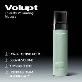 Sebastian Volupt Thickefy mousse on hand showing creamy foam and easy spread