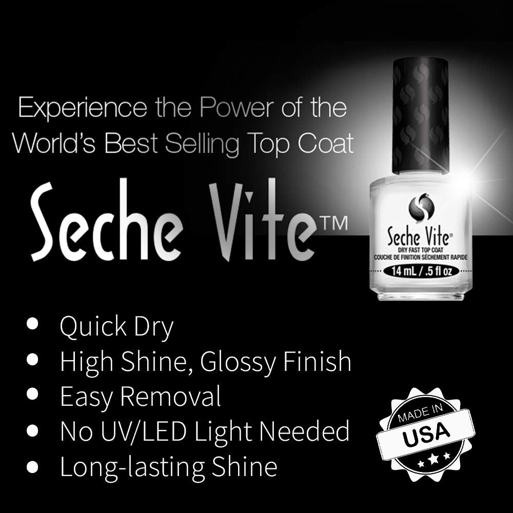 Seche being applied over polish to speed drying and prevent chips
