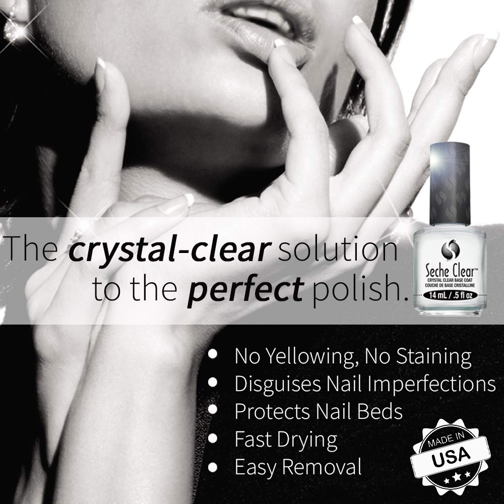 Seche clear brush applying a thin smooth layer for better polish adhesion