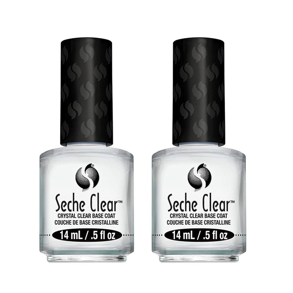 Seche clear front packaging showing two boxed base coat bottles and value