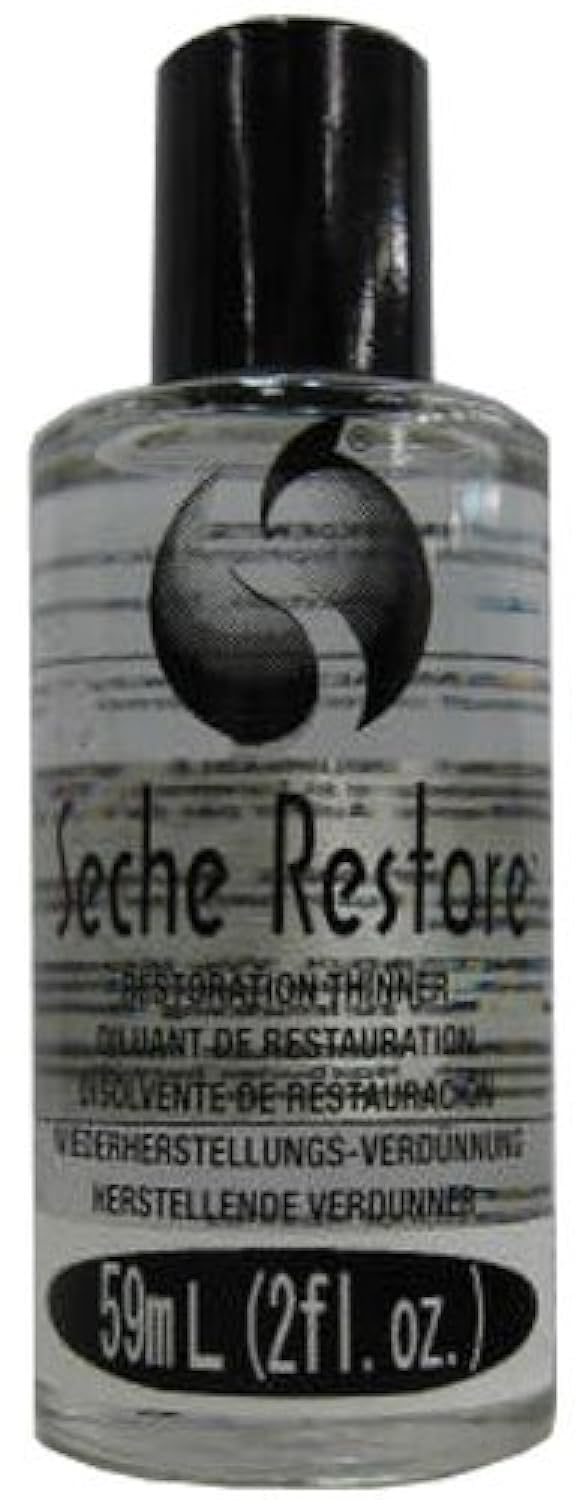 Seche Restore front bottle showing label and 2 fl oz size, brand restores polish flow