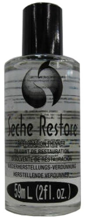 Seche Restore front bottle showing label and 2 fl oz size, brand restores polish flow