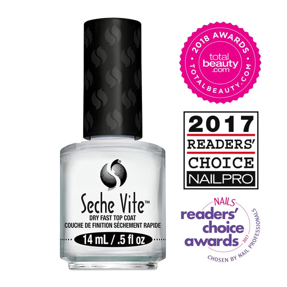 Seche Vite brush applying top coat for quick drying benefit