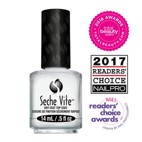 Seche Vite brush applying top coat for quick drying benefit