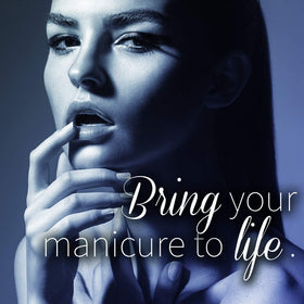 Hand applying Seche Vive demonstrating effortless smooth application benefit