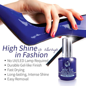 Seche Vive applied during manicure demonstrating fast-drying protection benefit