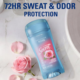 Secret being applied to underarm showing instant freshness benefit