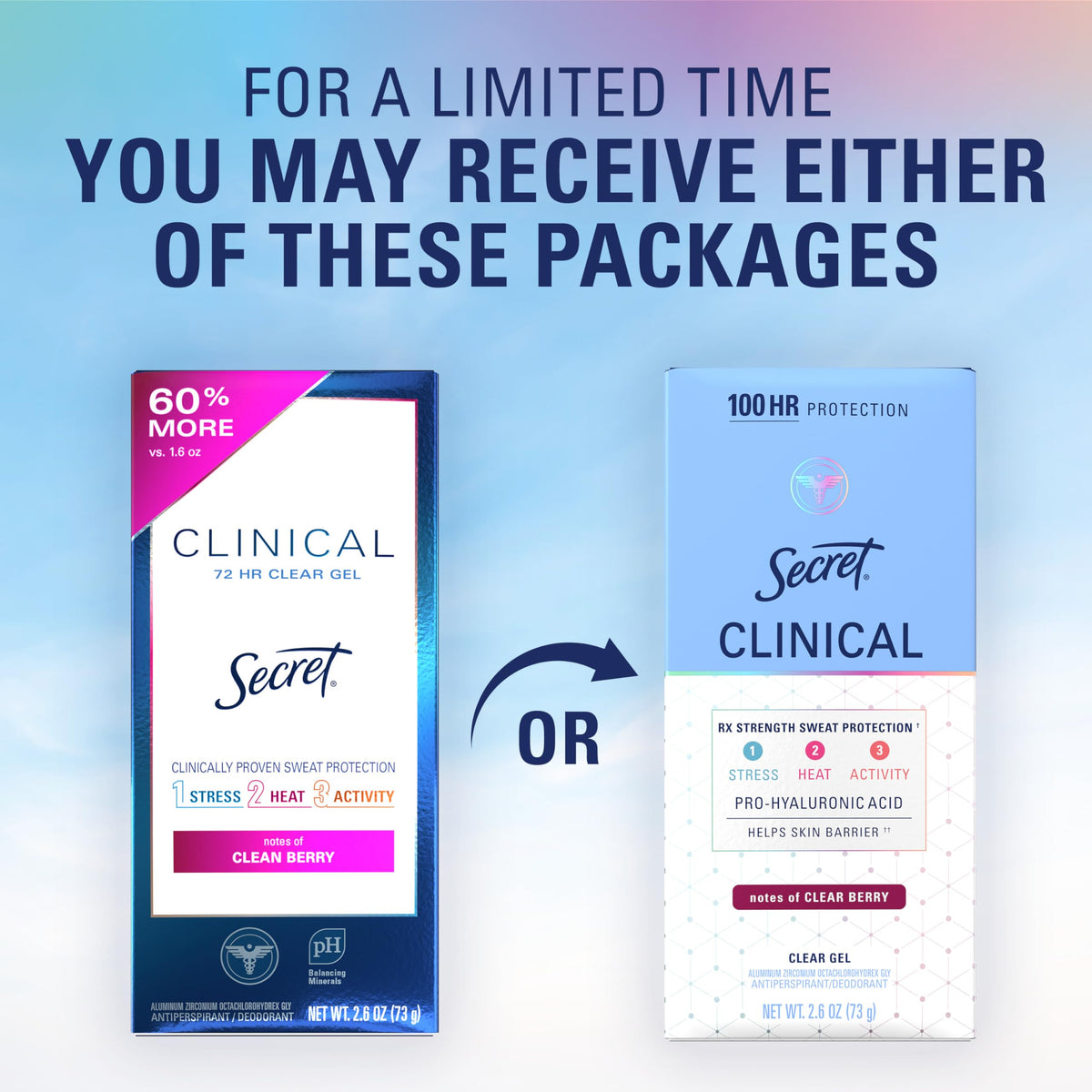 Secret boxed product on shelf showing retail-ready presentation