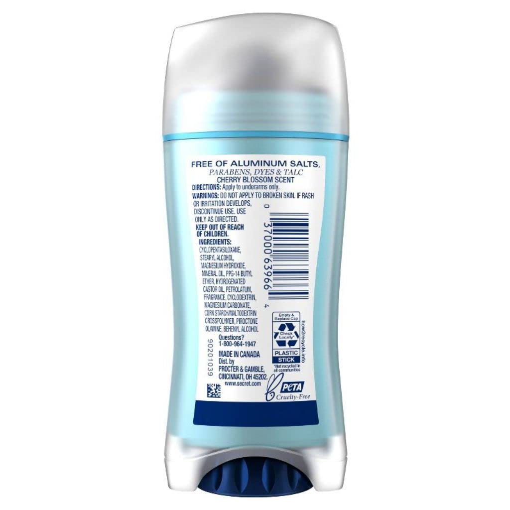 Secret Cherry Blossom twist-up stick exposed, easy application and portability