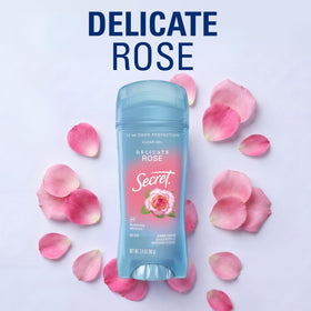 Secret clear gel with PETA badge indicating cruelty-free commitment