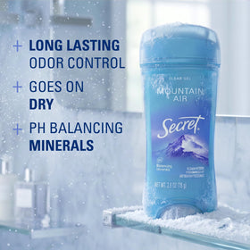 Secret close-up of clear gel texture highlighting quick-dry benefit