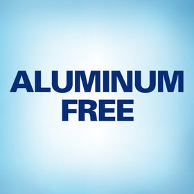 Secret label detail highlighting aluminum-free and ingredient benefits