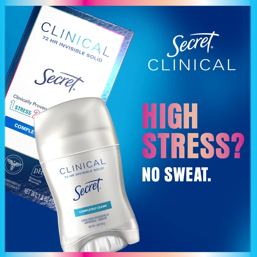 Secret clear gel next to invisible solid stick, comparing formats for personal preference