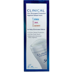 Person applying Secret clinical invisible solid underarm for discreet sweat protection benefit
