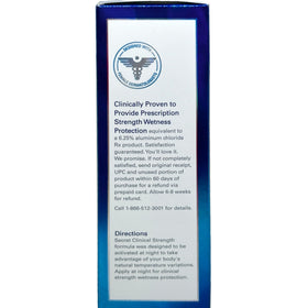 Secret clinical label detail showing active ingredients and usage directions for user clarity