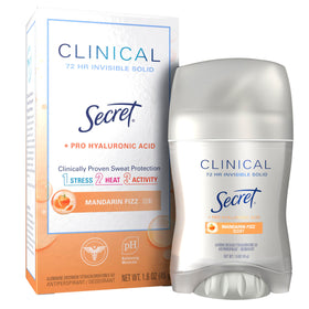 Secret Clinical Mandarin Fizz front packaging showing scent and clinical protection