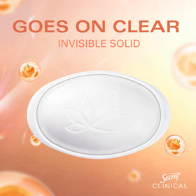 Secret Clinical Mandarin Fizz on black shirt showing no white marks