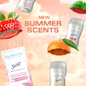 Secret Clinical Mandarin Fizz in a travel bag for on-the-go freshness