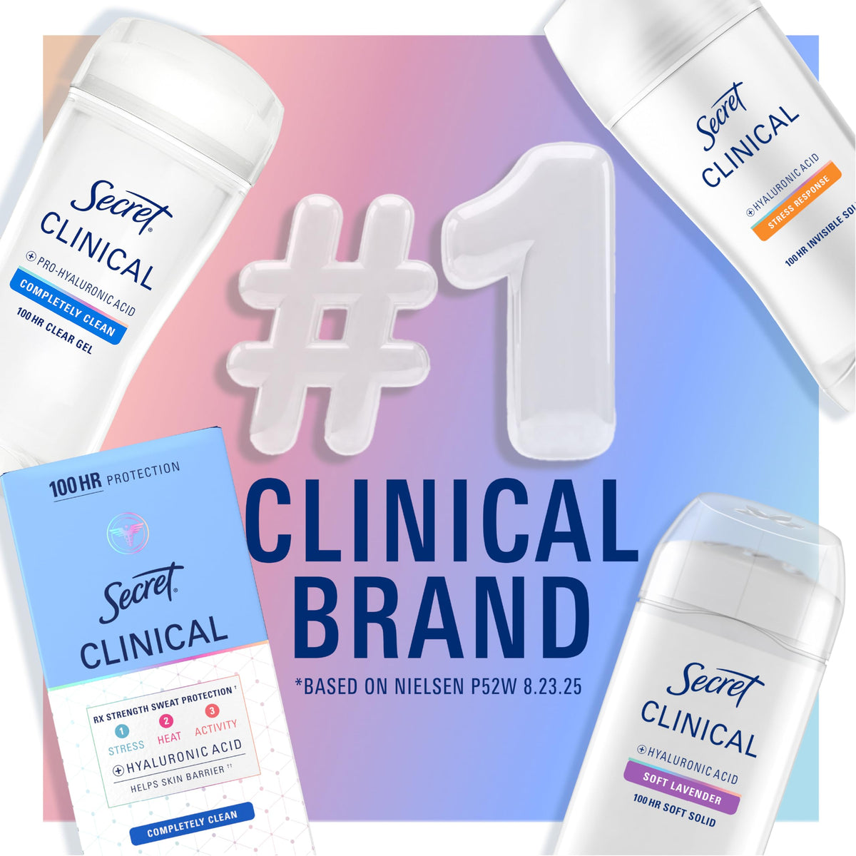 Secret Clinical Strength on a retail shelf suggesting reliable brand choice