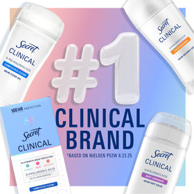 Secret Clinical Strength on a retail shelf suggesting reliable brand choice