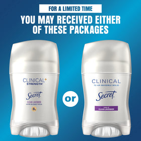 Secret shown in hand to illustrate compact 1.6 oz travel-friendly size
