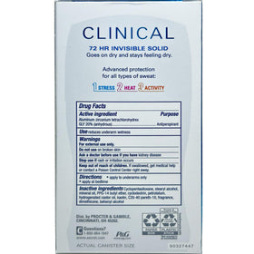 Close-up of Secret clinical solid stick texture for smooth, even application benefit