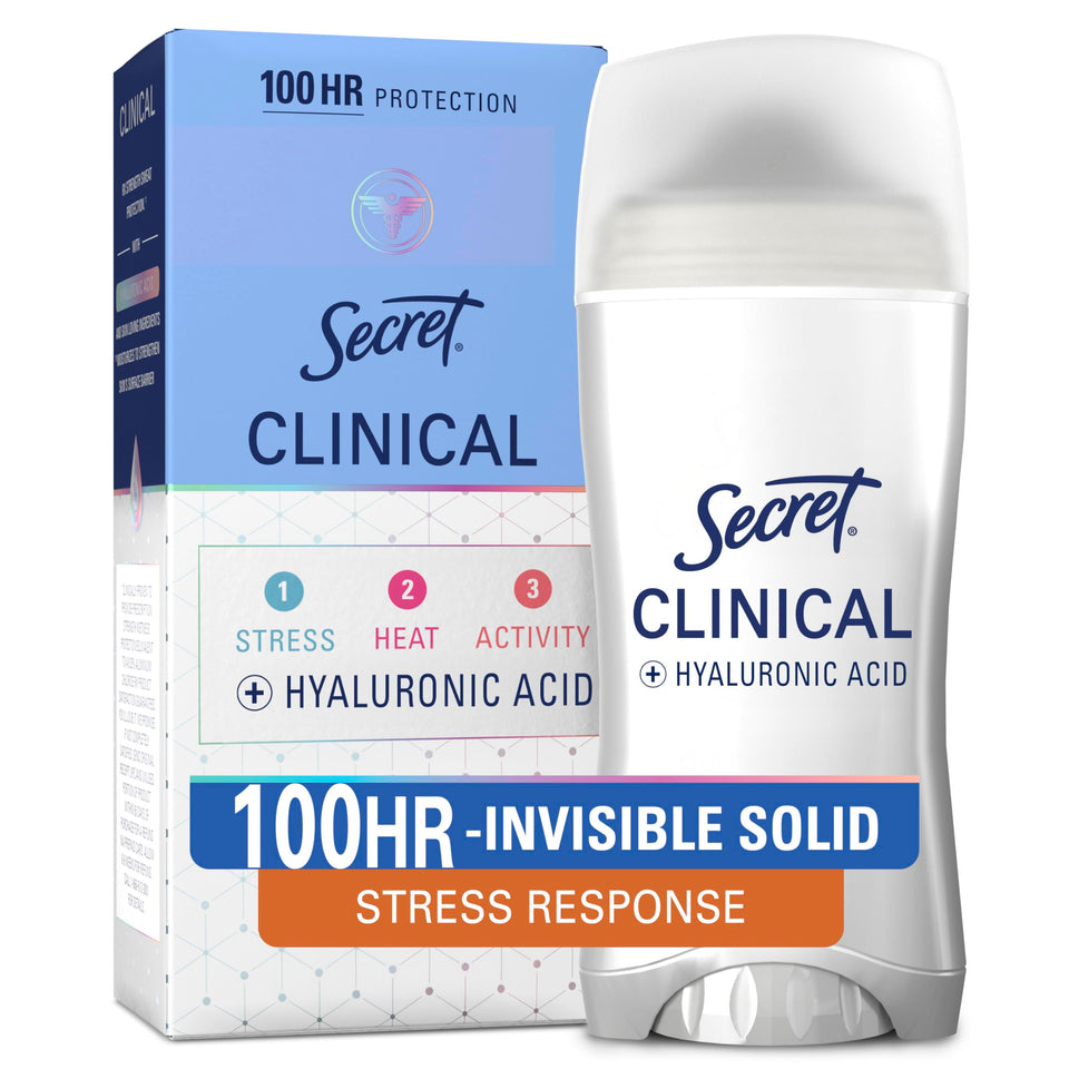 Secret front packaging showing product and size, conveys reliable protection