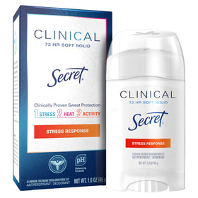 Secret clinical strength soft solid twist-up open view demonstrating easy application benefit