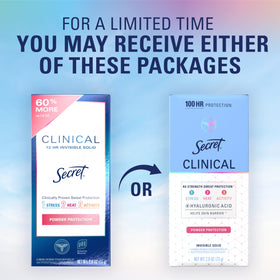 Secret clinical strength back label with directions and long-lasting protection benefit
