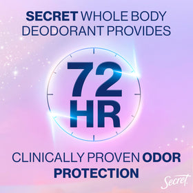 Secret cream in sport bag highlighting portability for active days