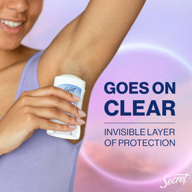 Secret applying to underboob area to prevent rubbing and discomfort