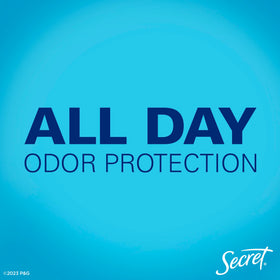 Secret dry spray aerosol nozzle detail highlighting quick-dry, weightless application