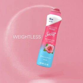 Secret spray on gym gear illustrating odor control and active-day confidence