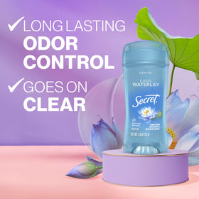 Secret clear gel stick open being applied cleanly and quickly