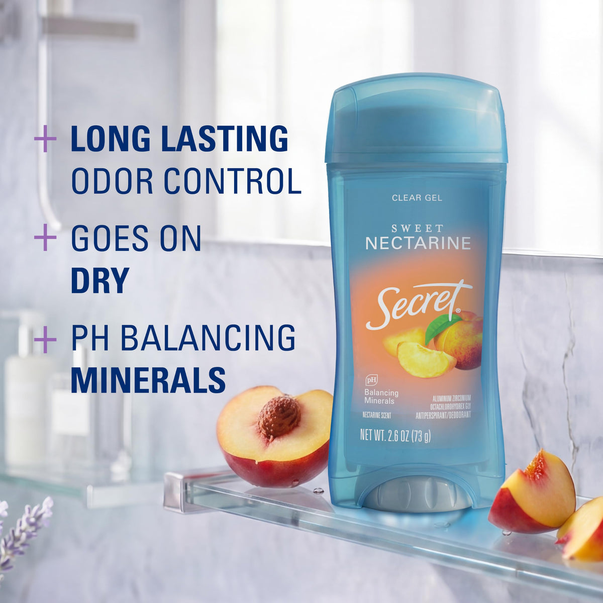 Secret twist base detail illustrating easy dispensing and travel-ready convenience