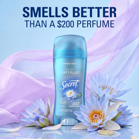 Secret Fresh cool waterlily scent visual suggesting fresh subtle fragrance