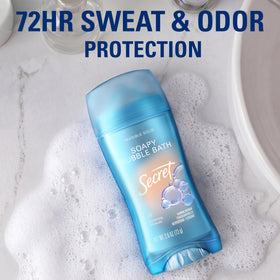 Secret Fresh application closeup showing easy glide and quick freshness