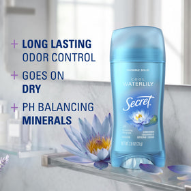 Secret Fresh stick open demonstrating smooth application and clear finish