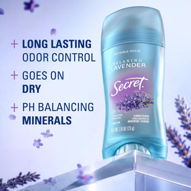 Secret Fresh stick open top revealing smooth invisible solid for easy application