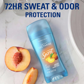 Secret close-up of texture highlighting smooth glide and non-sticky finish