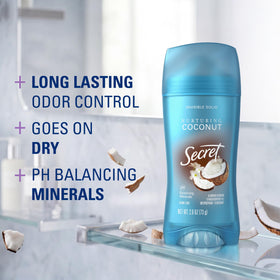 Secret Fresh twist-up applicator close-up showing easy, smooth application benefit