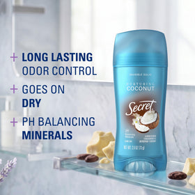 Secret open invisible solid stick ready to apply for breathable protection