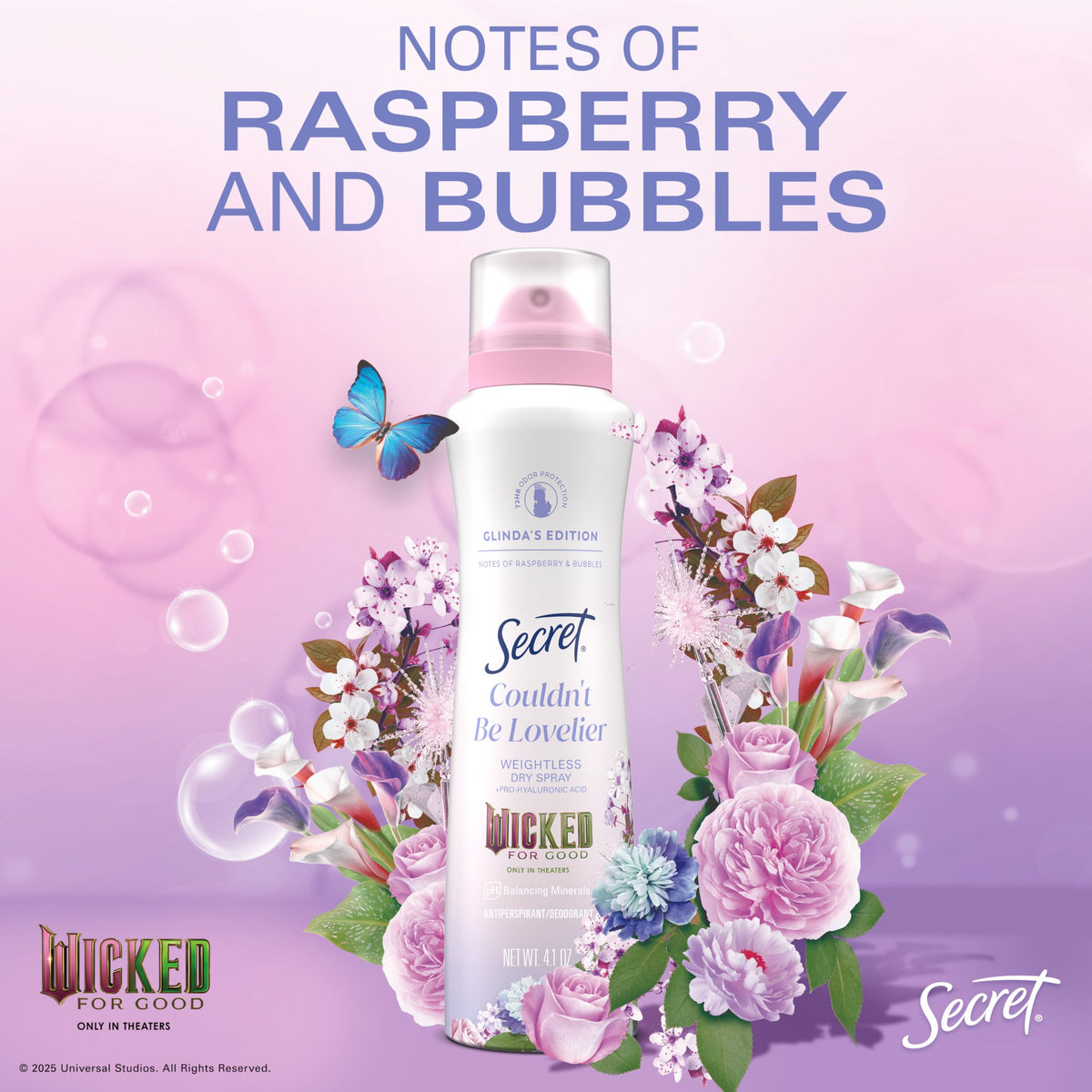 Secret label ingredient list highlighting pH-balanced minerals
