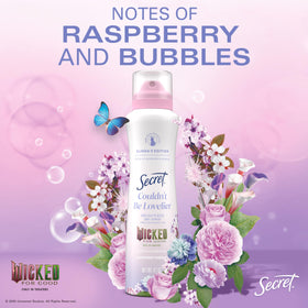 Secret label ingredient list highlighting pH-balanced minerals