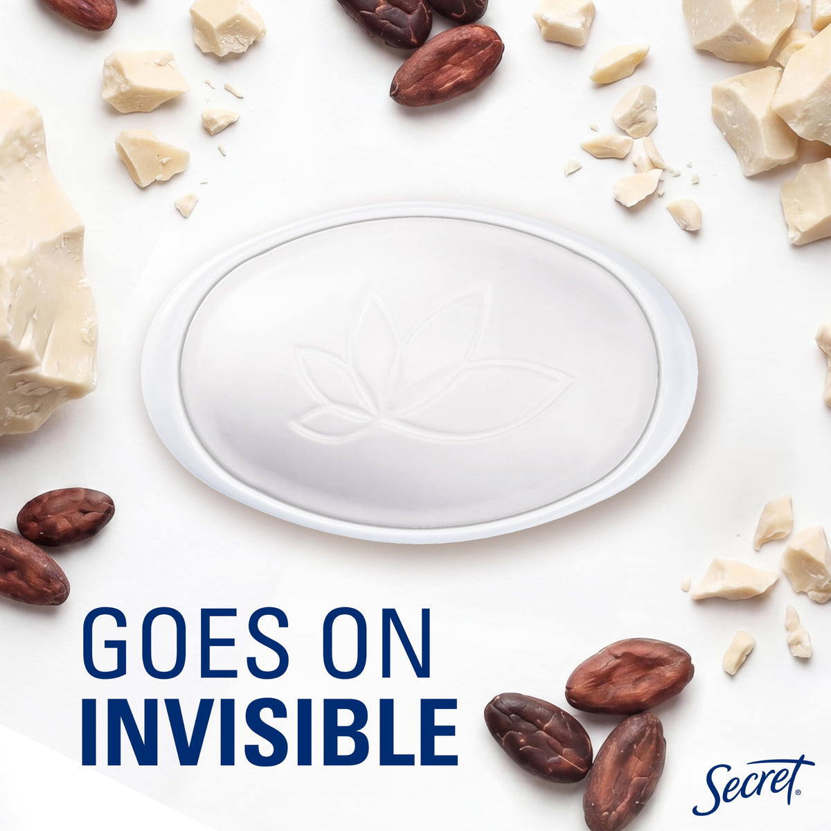 Secret label with PETA cruelty-free badge for ethical choice benefit