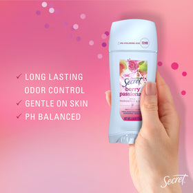 Secret angled label close-up highlighting 72-hour protection and Miami Mocktail design
