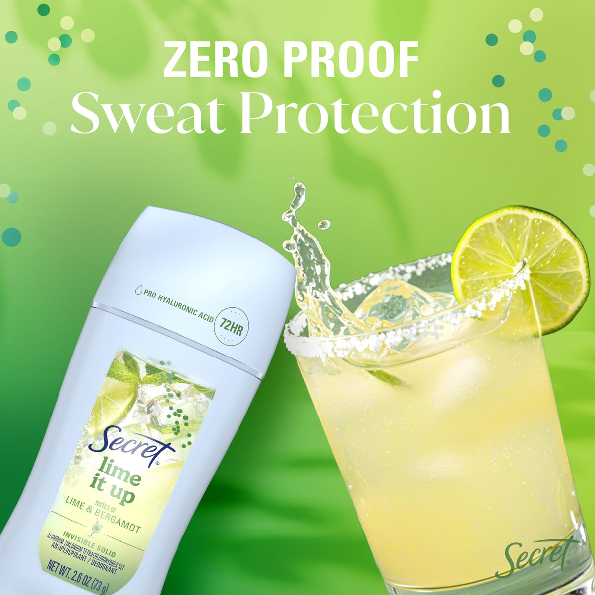 Applying Secret Miami Mocktails underarm for instant invisible protection
