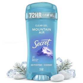 Secret front packaging showing Mountain Air scent and 72-hour protection benefit
