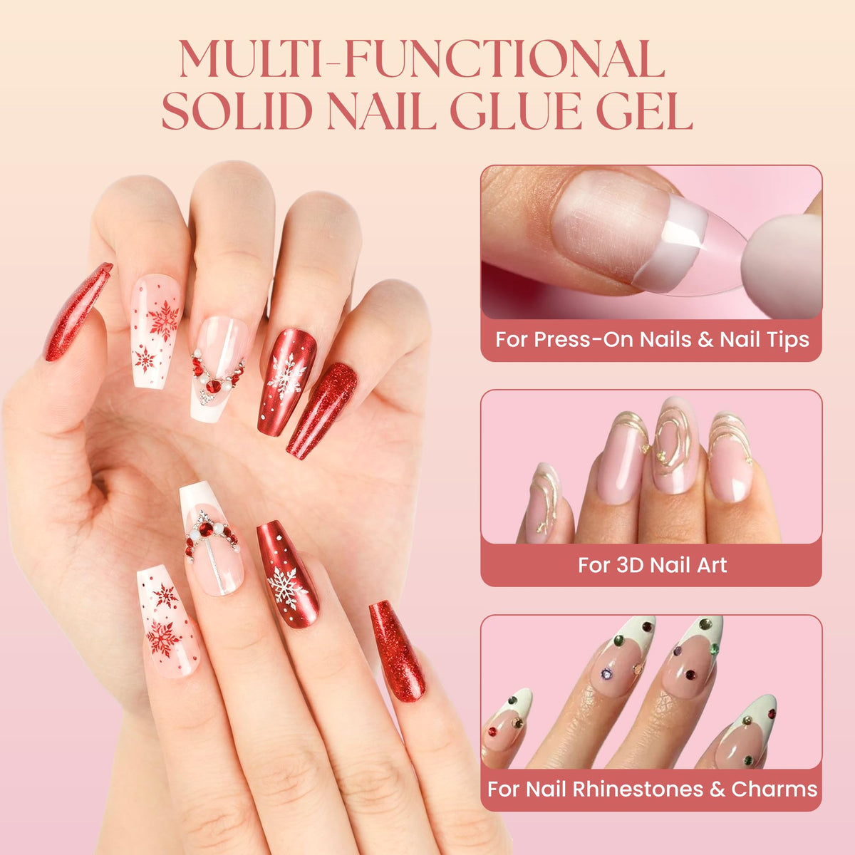 Secret Nails GLUI cap and nozzle detail for controlled, non-sticky dispensing