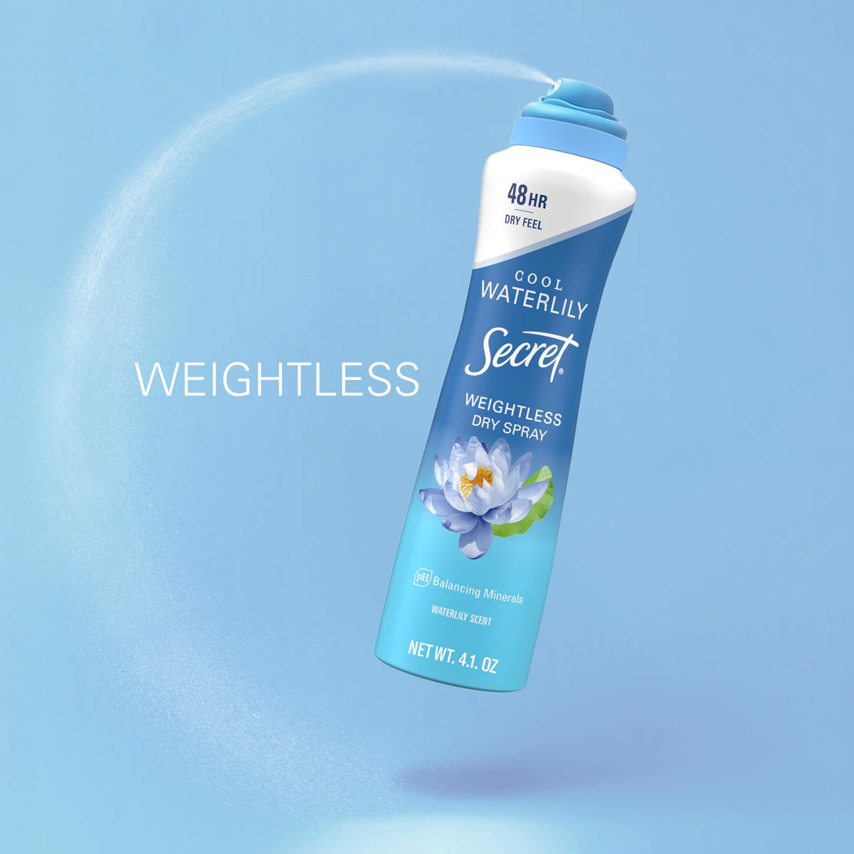 Secret nighttime shot of dry underarm showing long-lasting comfort benefit